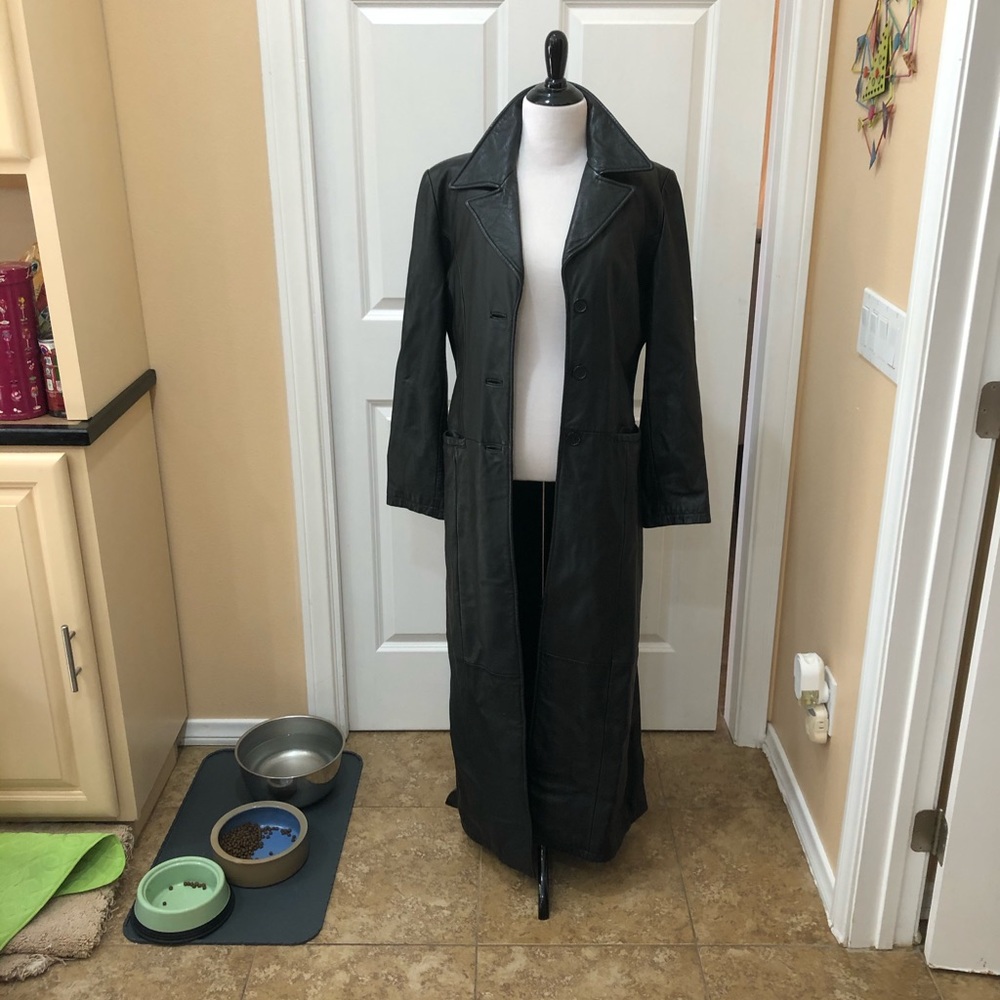 COPY - Goth Leather Limited Matrix Duster (Small)
